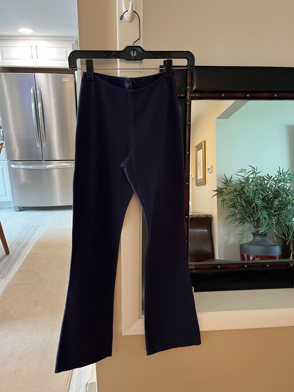 Women's Navy Flared Track Pants